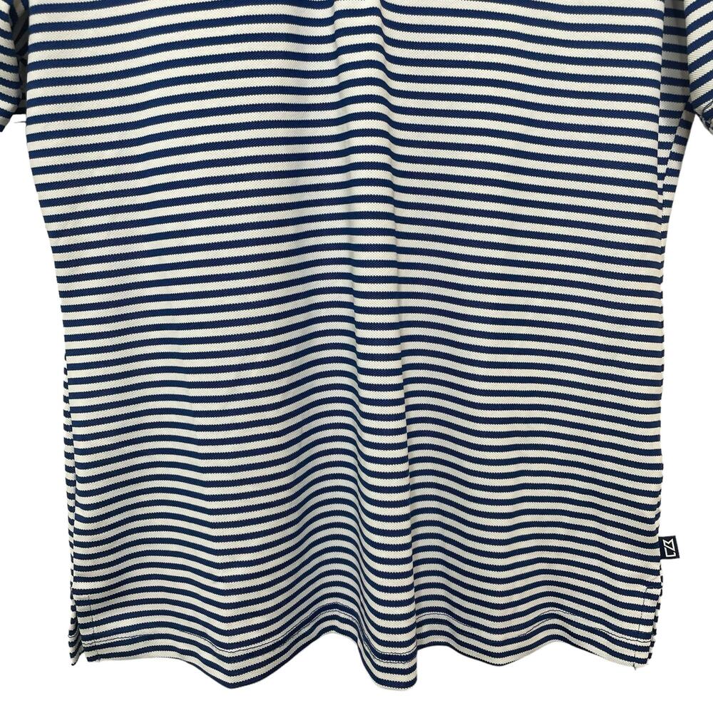 BYU Cutter & Buck Navy Striped Virtue Eco Pique Top Women’s 1/4 Zip Petite Small - Picture 4 of 10